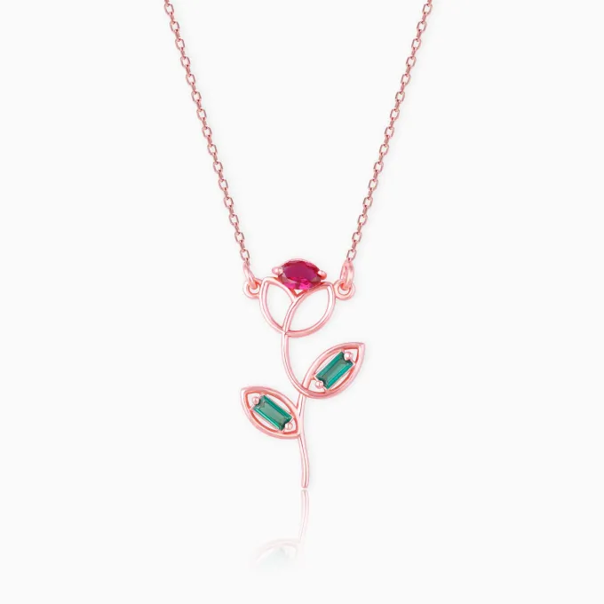 Rose Gold Classic Rose Necklace