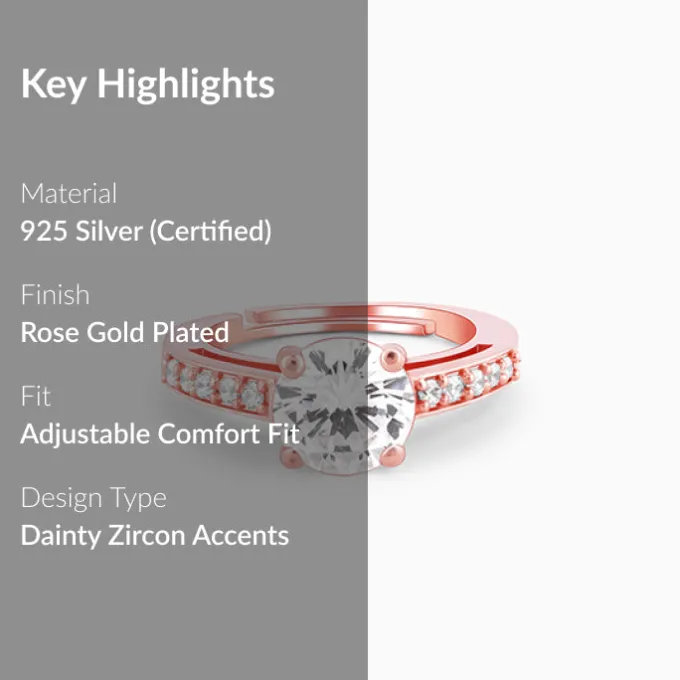 Rose Gold Classic Shimmering Ring