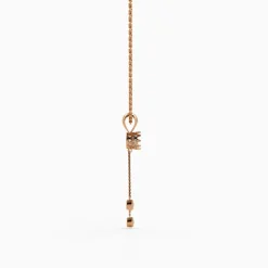 Rose Gold Classic Theory Pendant With Link Chain