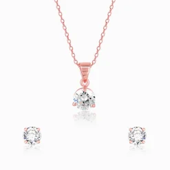 Rose Gold Classic Zircon Set
