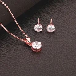 Rose Gold Classic Zircon Set