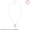 Rose Gold Classy Paisley Pendant With Link Chain