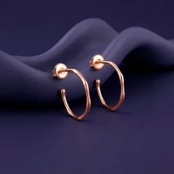 Rose Gold Classy Serene Hoops