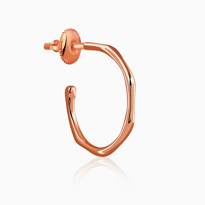 Rose Gold Classy Serene Hoops