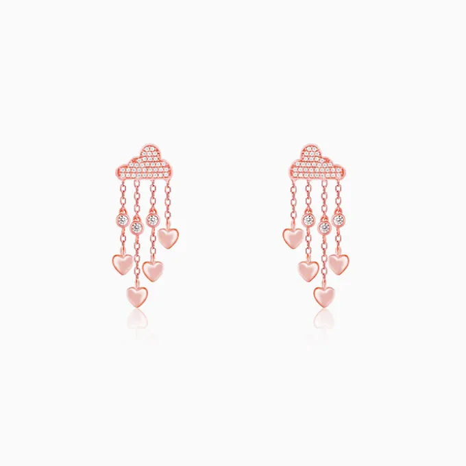 Rose Gold Cloud of Love Earrings