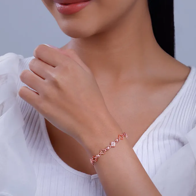 Rose Gold Clover Bracelet