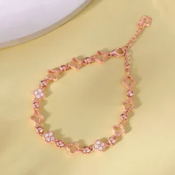 Rose Gold Clover Bracelet