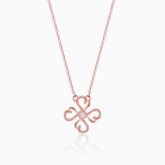 Rose Gold Clover Necklace