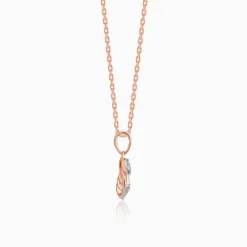 Rose Gold Cocoon Diamond Pendant