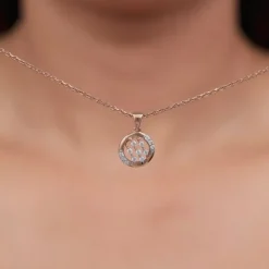 Rose Gold Cocoon Lab Grown Diamond Pendant