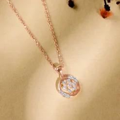 Rose Gold Cocoon Lab Grown Diamond Pendant