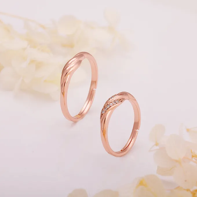 Rose Gold Couple Goals Ring