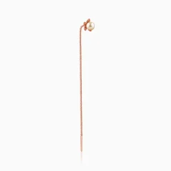 Rose Gold Courteney Pearl Sui Dhaga Earrings