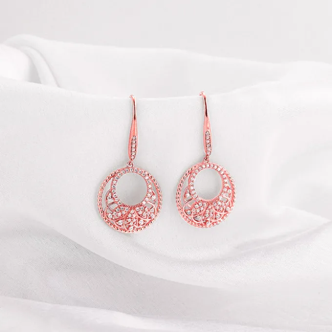Rose Gold Crescent Affair Earrings