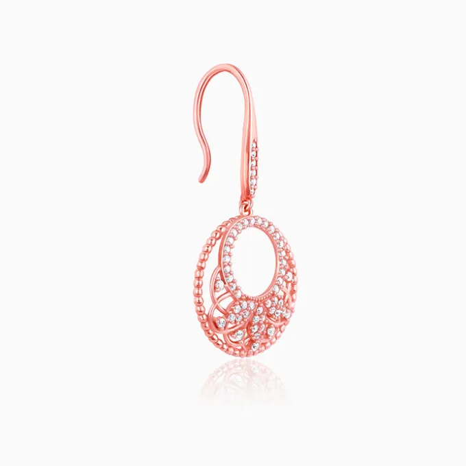 Rose Gold Crescent Affair Earrings