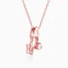 Rose Gold Crown Princess Pendant With Link Chain