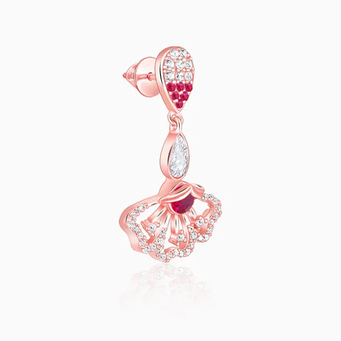 Rose Gold Crowning Eyebright Dangler Earrings