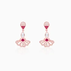 Rose Gold Crowning Eyebright Dangler Earrings