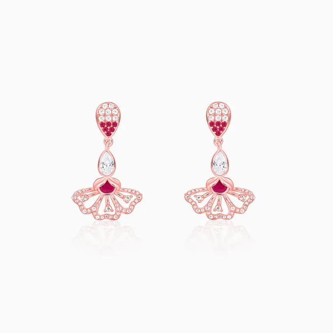 Rose Gold Crowning Eyebright Dangler Earrings