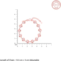 Rose Gold Cubic Crystal Bracelet