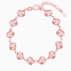 Rose Gold Cubic Crystal Bracelet