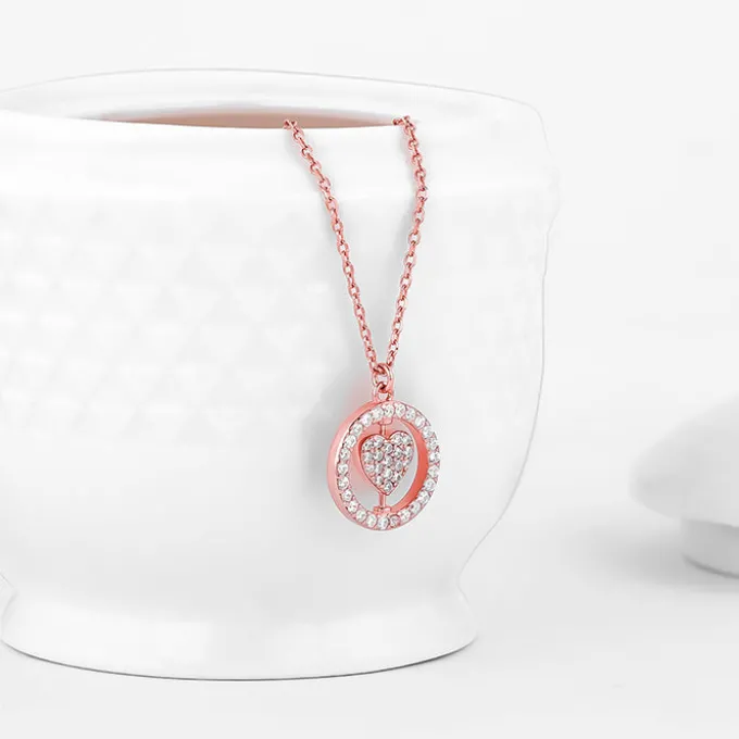 Rose Gold Custom Endless Love Pendant With Link Chain