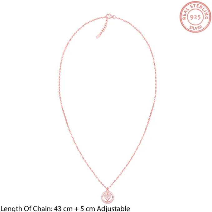 Rose Gold Custom Endless Love Pendant With Link Chain