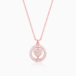 Rose Gold Custom Endless Love Pendant With Link Chain