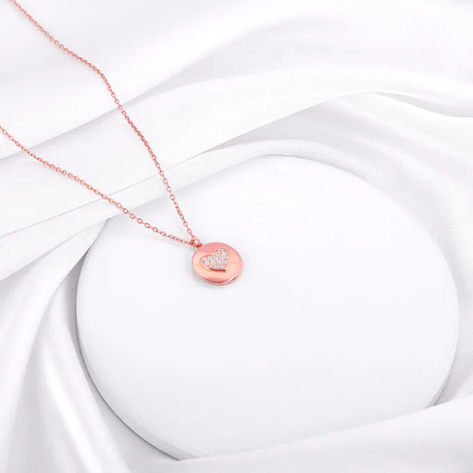 Rose Gold CustomEveryday Better Pendant With Link Chain
