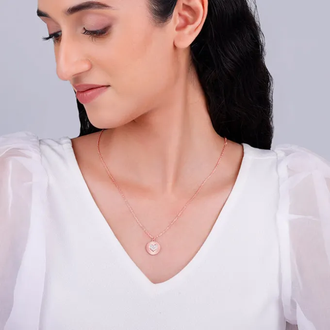Rose Gold CustomEveryday Better Pendant With Link Chain