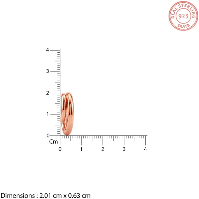 Rose Gold Cute Cresent Hoop Earrings