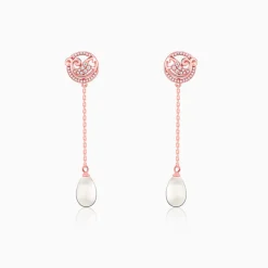 Rose Gold Cute Fish Drop Earrings