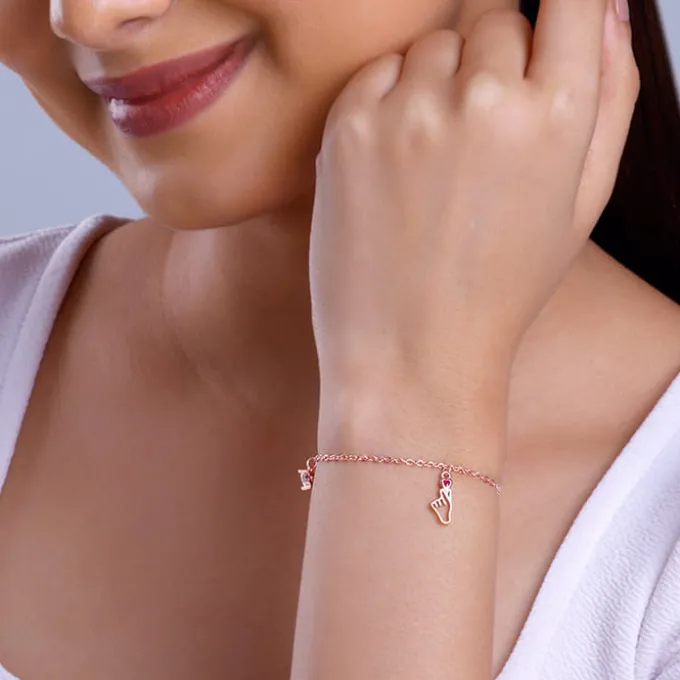 Rose Gold Cute Love Bracelet