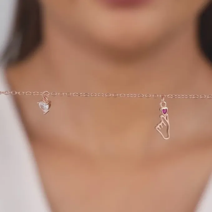 Rose Gold Cute Love Bracelet