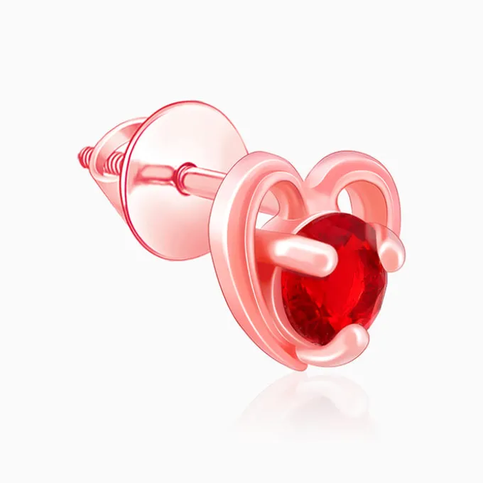 Rose Gold Cute Love Studs