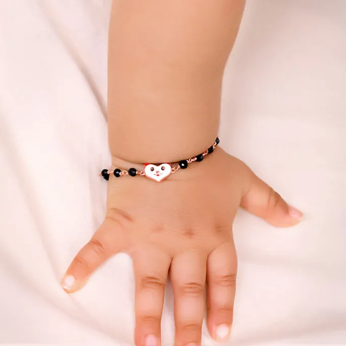 Rose Gold Cute Nazariya Boo Kids Bracelet (0 - 2Years)