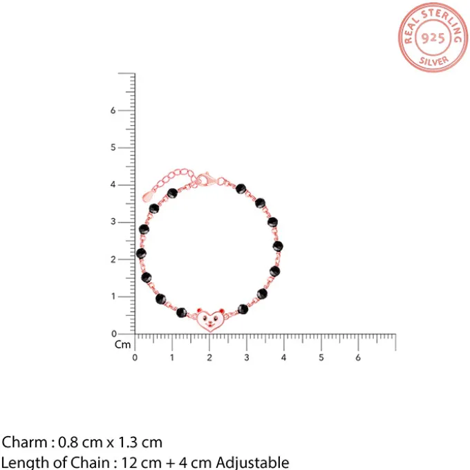 Rose Gold Cute Nazariya Boo Kids Bracelet (2 - 8Years)