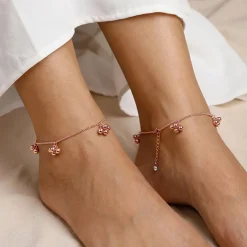 Rose Gold Cute Orb Anklet