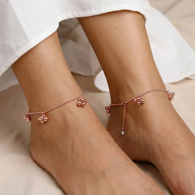 Rose Gold Cute Orb Anklet
