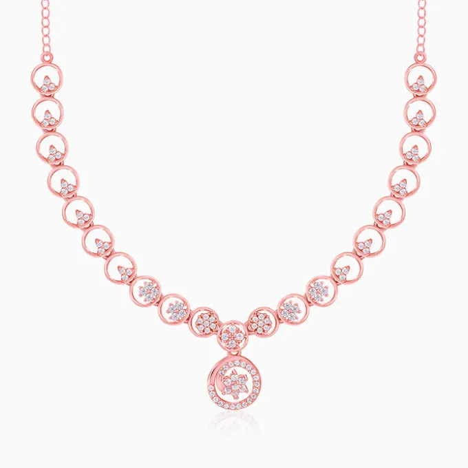 Rose Gold Daisy Necklace