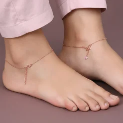 Rose Gold Dancing Flutter Anklet