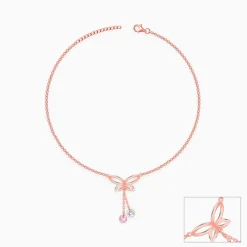 Rose Gold Dancing Flutter Anklet