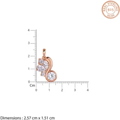 Rose Gold Dancing Queen Pendant With Link Chain