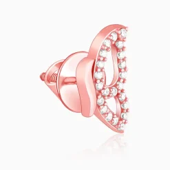 Rose Gold Dazzling Butterfly Earrings