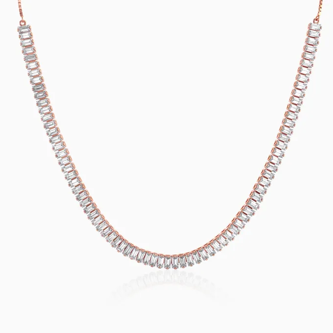Rose Gold Dazzling Choker Necklace