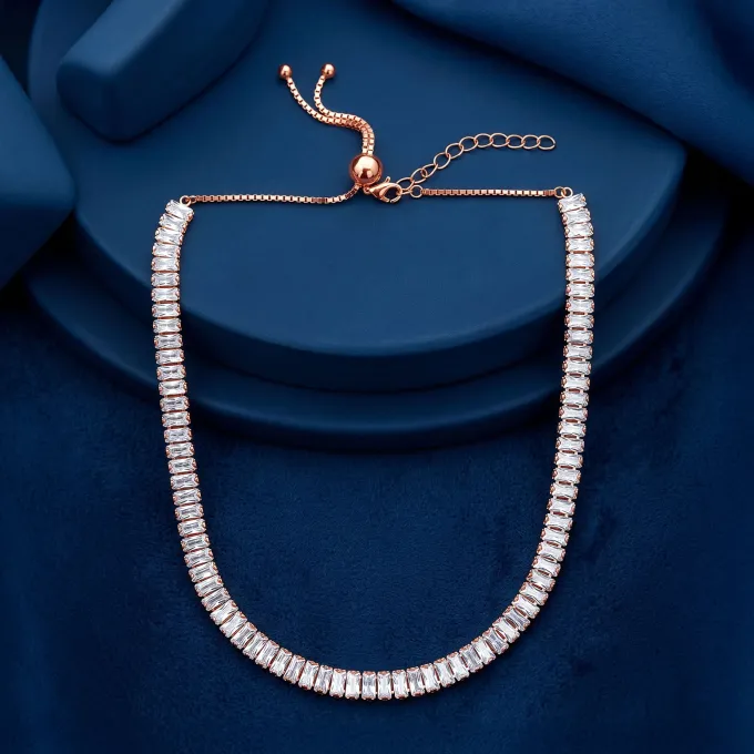 Rose Gold Dazzling Choker Necklace