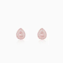Rose Gold Dazzling Drop Earrings