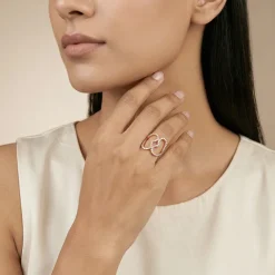 Rose Gold Deep Love Ring (Size 12)