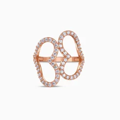Rose Gold Deep Love Ring (Size 12)