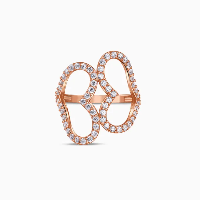 Rose Gold Deep Love Ring (Size 12)